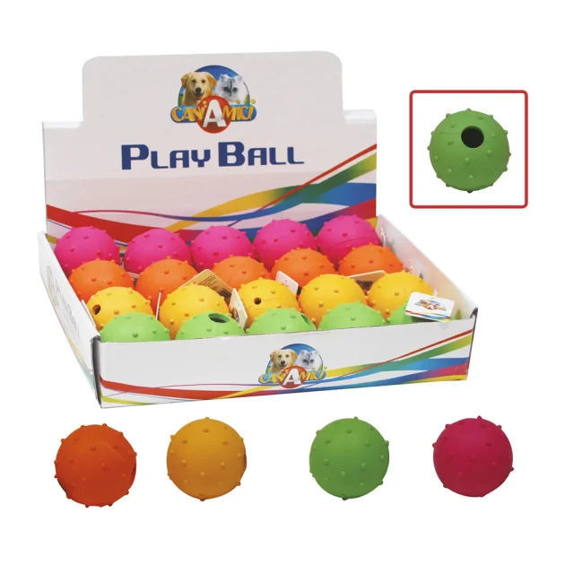 Іграшка Croci м'яч з шипами для собак, зі звуком, 5 см, 4 кольори