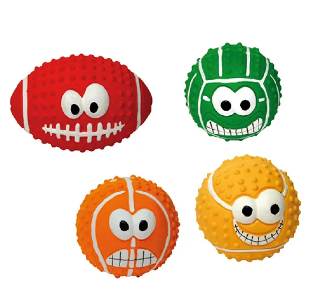 Іграшка Croci м'яч з посмішкою для собак, латекс, 4 види, 7.5 см