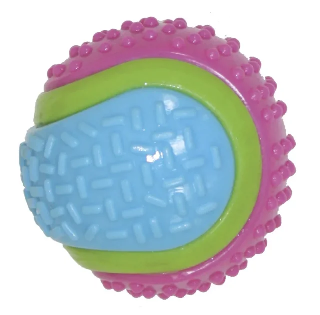 Игрушка Croci Spiky мяч теннисный, для собак, цветной, резина, 8 см, 3 шт/уп