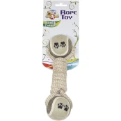 Іграшка Croci Eco канат грейфер гантеля для собак, котон/сезаль, 6×34 см, 3 шт/уп