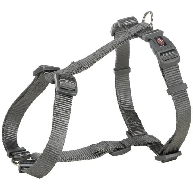 Шлея Trixie Premium H-Harness для собак, 75-120 см, 25 мм, размер L-XL, графит