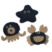 Игрушка Croci морепродукты мягкие, для котов, ассорти, 13 см, цена за 1 шт