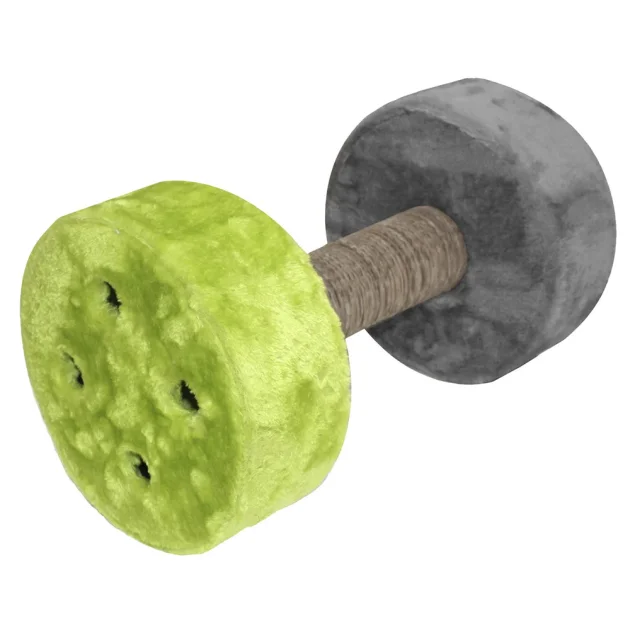 Кігтеточка Croci Interactive Roller гантеля, для котів, плюш / гофракартон, 45×25×25 см