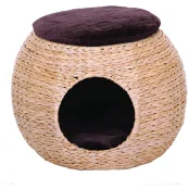 Кігтеточка-пуф Croci Nutshell з будиночком, для котів, 50 × 45 см