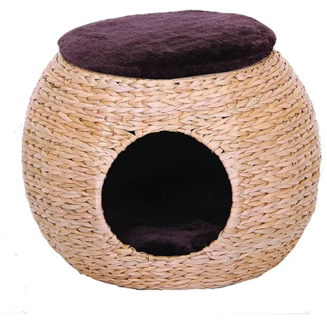 Кігтеточка-пуф Croci Nutshell з будиночком, для котів, 50 × 45 см