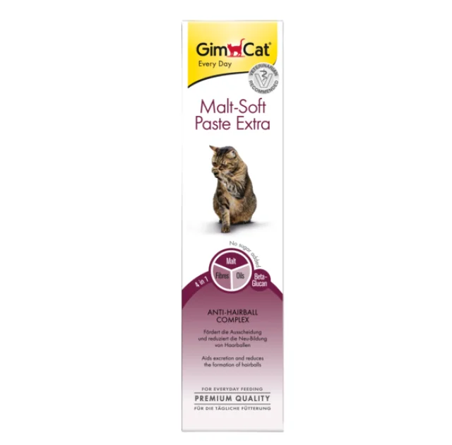 Паста GimCat Malt-Soft Extra, для кішок, для виведення шерсті і поліпшення моторики шлунка, 50 г