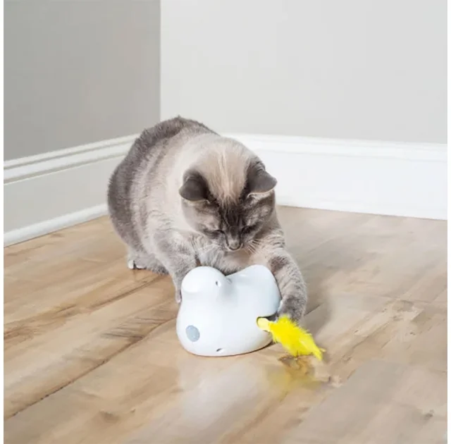 Електронна іграшка Croci Gatto качка для котів, автоматична, пластик, 7.5 см