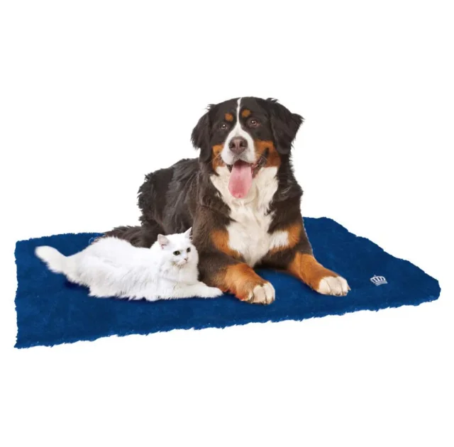 Согревающий коврик Croci Furry для кошек и собак, ворс, синий, 48×38 см