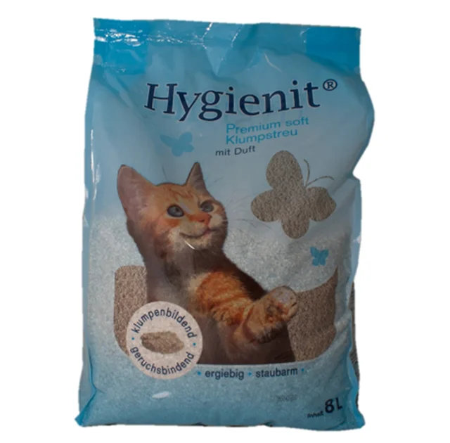 Бентонитовый наполнитель Pretty Cat Hygienit Premium, с ароматом детской присыпки, 8 л