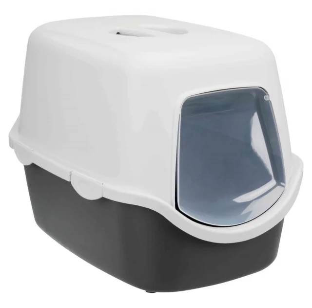 Туалет-домик Trixie Be Eco Vico для кошек, бело-чёрный, 40×40×56 см