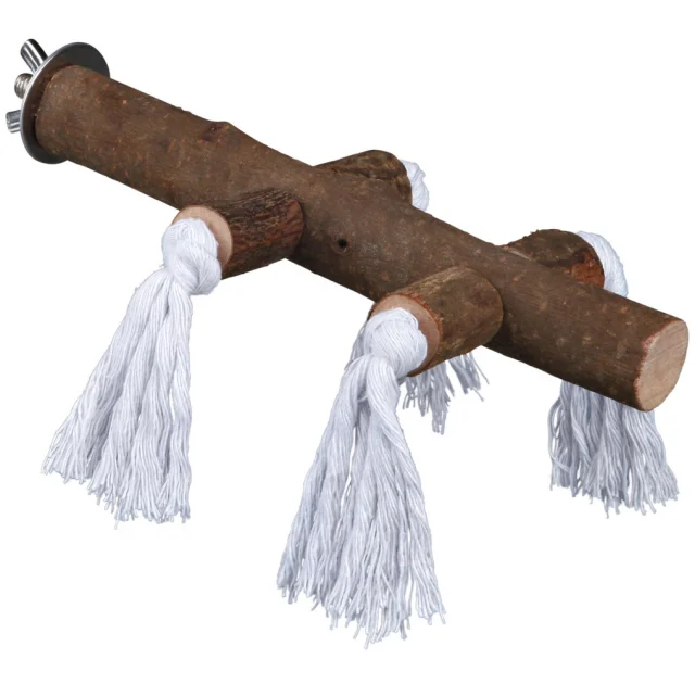 Перекладина з канатами, Trixie Natural Living, для птахів, 20 см, 23 мм