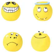 Игрушка Trixie, мяч с рожицей, для собак, 6 см, 4 шт