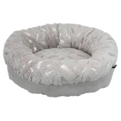 Лежак Trixie Feather Bed для собак, принт серебряное перо, серый, 50 см