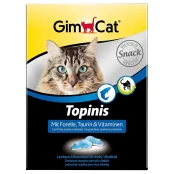 Вітаміни Gimcat Topinis для котів, з фореллю, 180 табл, 220 г