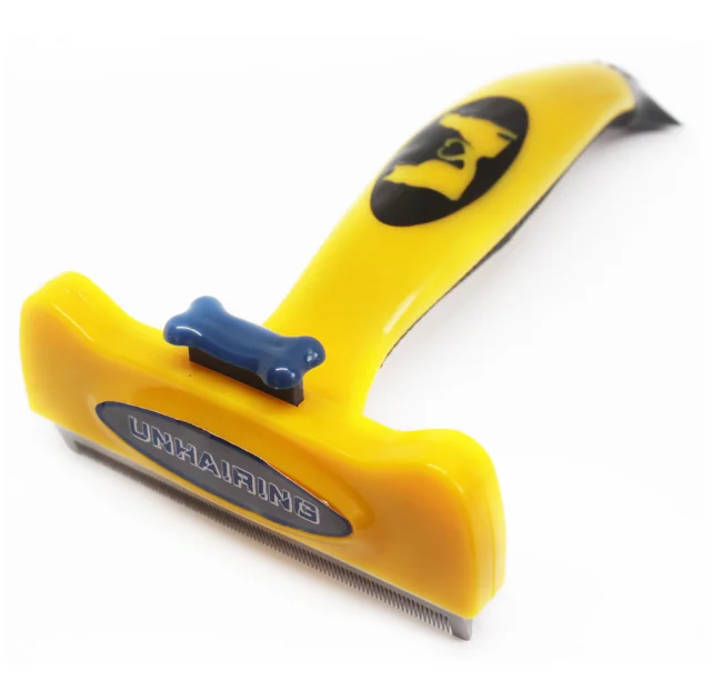 Фурминатор FURminator Large Dog DeShedding Tool для вичісування шерсті собак і котів, з кнопкою 10.16 см