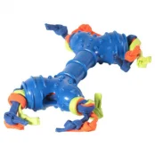 Игрушка кость Fox TPR для собак, рифленая, с цветными грейферами, 16.5×15 см