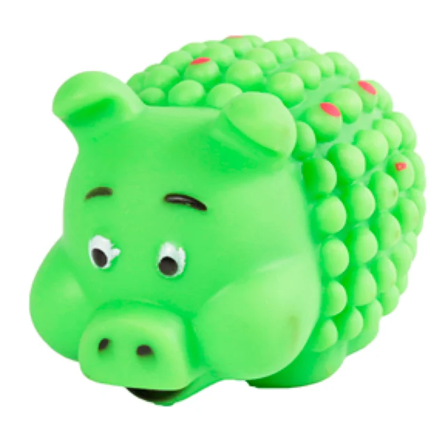 Игрушка свинка-мяч Fox TPR для собак, винил, 6×8 см