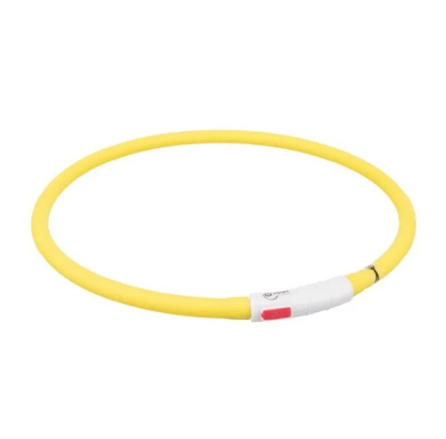 Нашийник Trixie USB світиться, для собак, 70 см х 10 мм, жовтий