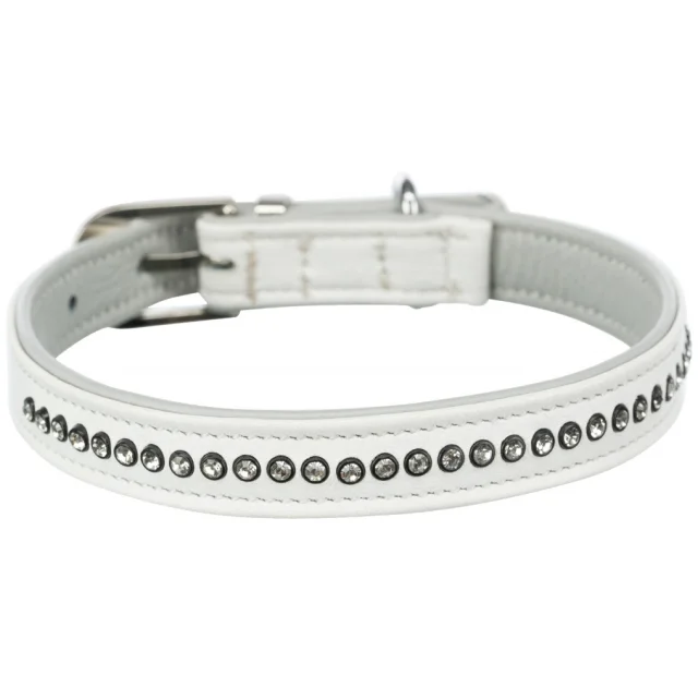 Нашийник Trixie Active Comfort XS-S, з каменями, для собак, 20-24 см, 12 мм, білий