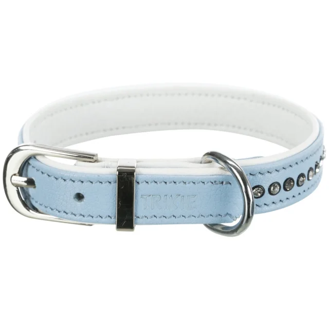 Ошейник Trixie Active Comfort S, с камнями, для собак, 23-28 см, 15 мм, голубой