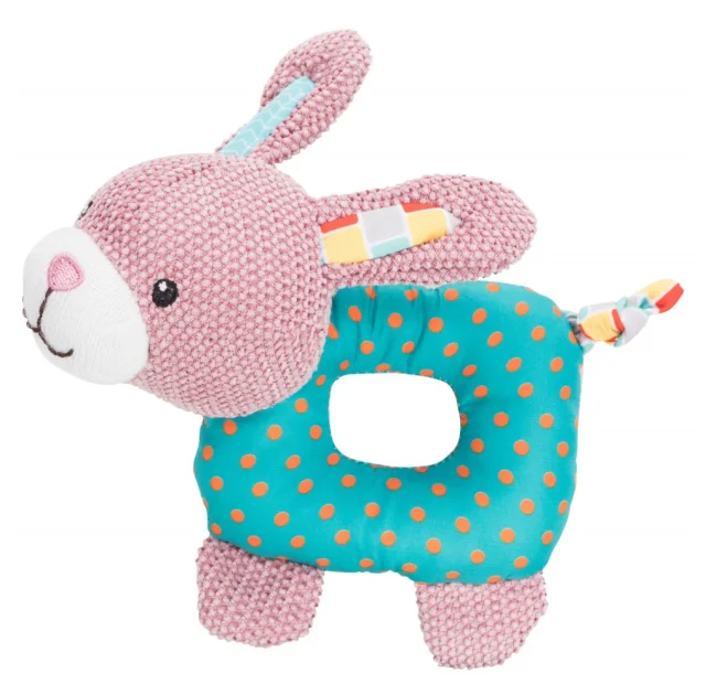 Игрушка Trixie Junior кролик плюшевый, для собак, 16 см