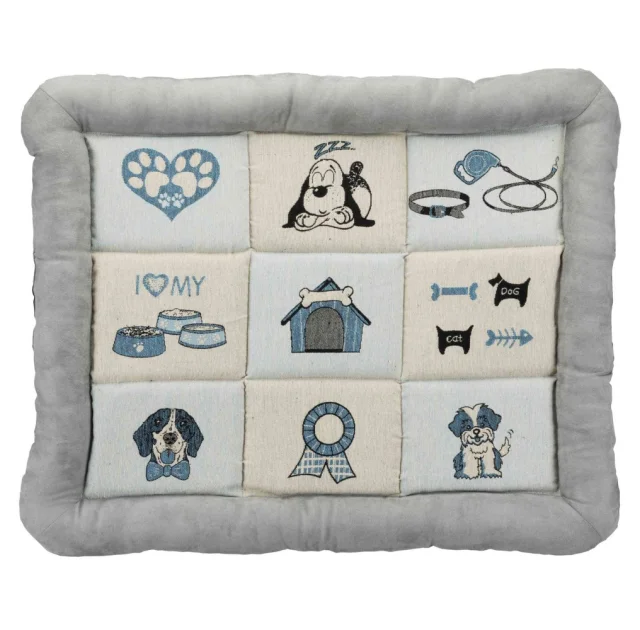 Лежак Trixie Patchwork для кошек, с принтом, серый, 70×50 см