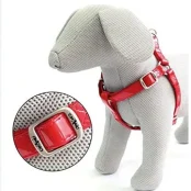 Шлея Croci Leatherette для собак, экокожа/нейлон, красный, 50-75×2 см