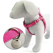 Шлея Croci Leatherette для собак, экокожа/нейлон, розовый, 36-60×1.5 см