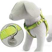 Шлея Croci Leatherette для собак, экокожа/нейлон, салатовый, 50-75×2 см