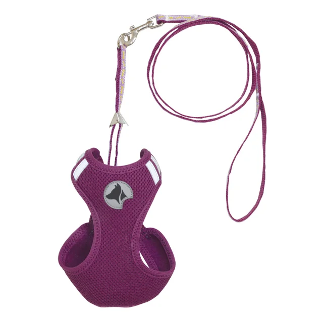 Набор Croci Hiking Parure для собак, шлея+поводок, нейлон, размер M, фиолетовый, 23-26 см/35-41 см