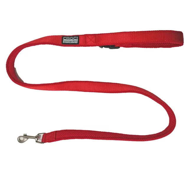 Поводок Croci Hiking Reflective для собак, нейлон, красный, 2×120 см