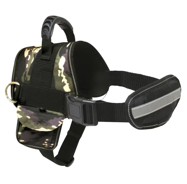 Шлея-поводок Croci Hiking для собак, с карманом, нейлон, хаки, 57-74 см