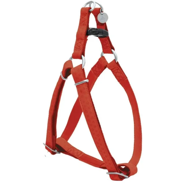 Шлея Croci Mylord для собак, с тиснением, экокожа, красная, 36/60×1.5 см