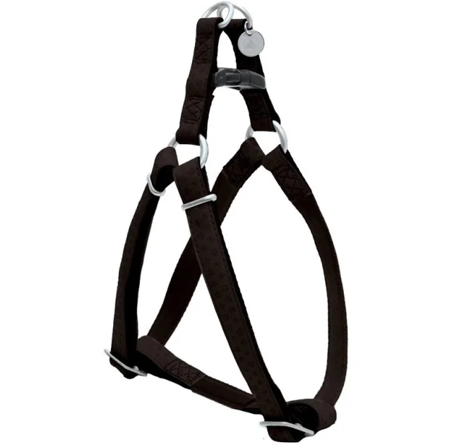 Шлея Croci Mylord для собак, с тиснением, экокожа, черный, 36/60×1.5 см