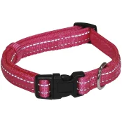 Нашийник Croci Soft Reflective для собак, світловідбиваючий, нейлон, рожевий, 30-45×1.5 см