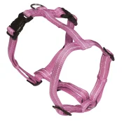 Шлея H-образная Croci Soft Reflective для собак, светоотражающая, нейлон, розовая, 2×50-65 см