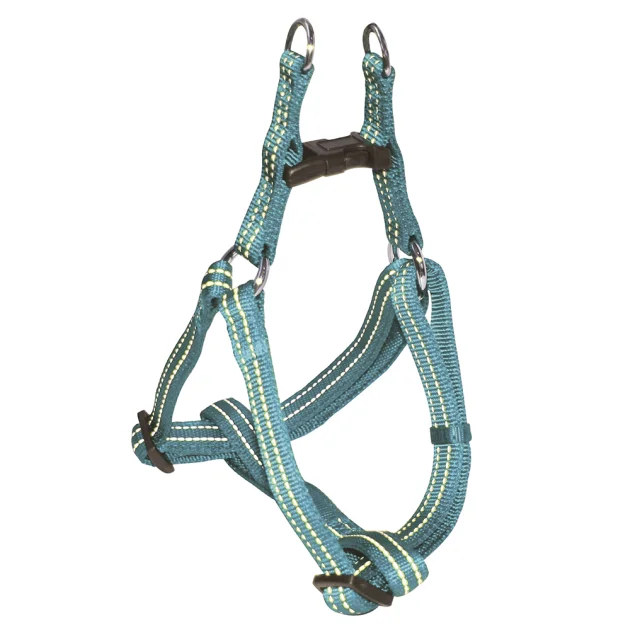 Шлея Croci Soft Reflective для собак, светоотражающая, нейлон, голубая, 50-65×2 см