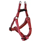 Шлея Croci Soft Reflective для собак, светоотражающая, нейлон, красная, 25-40×1 см