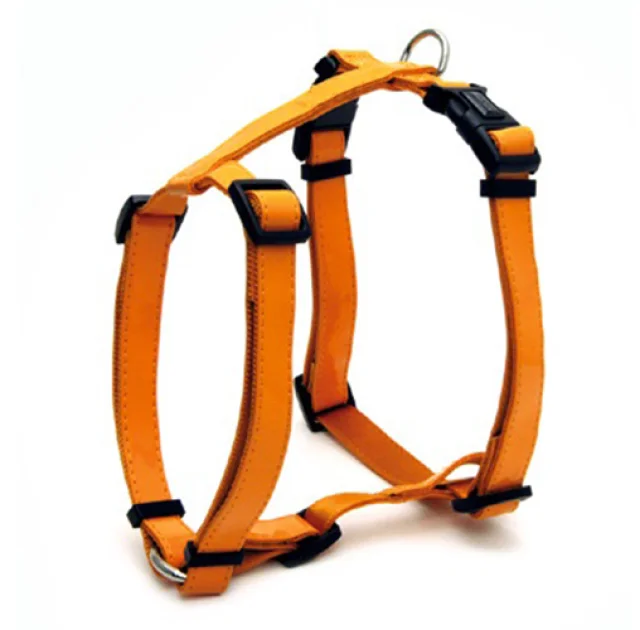 Шлея Croci Glossy H для собак, экокожа/нейлон, оранжевый, 1/30×40 см