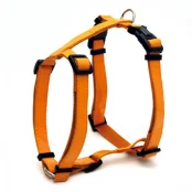 Шлея Croci Glossy H для собак, экокожа/нейлон, оранжевый, 1.5/46×66 см