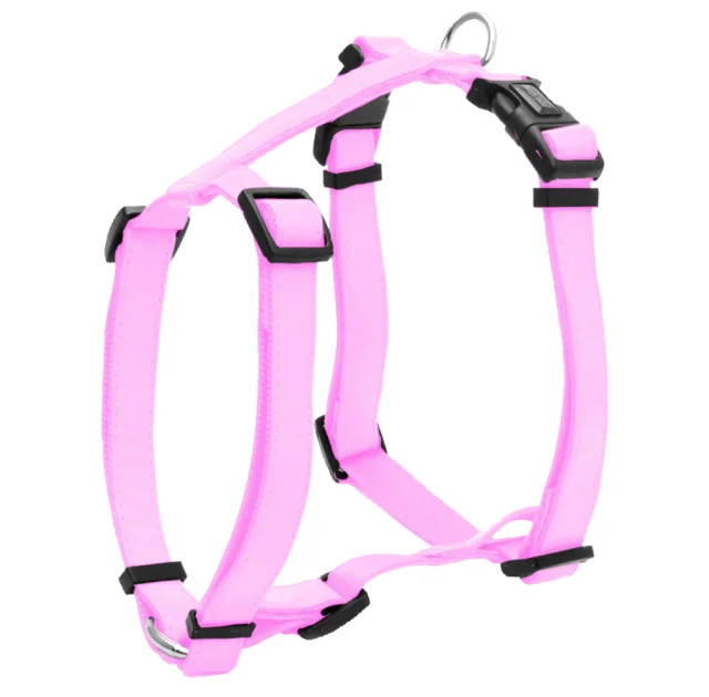 Шлея Croci Glossy H для собак, экокожа/нейлон, розовая, 1.5/46×66 см