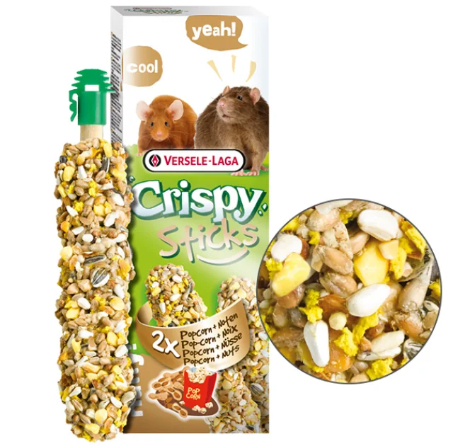 Корм Versele-Laga Crispy Sticks Popcorn&Nuts для крыс, мышей, 110 г