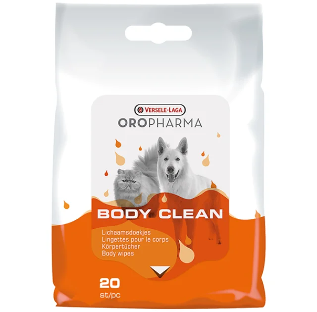 Очищающие салфетки Versele-Laga Oropharma Body Clean для собак и котов, 20 шт