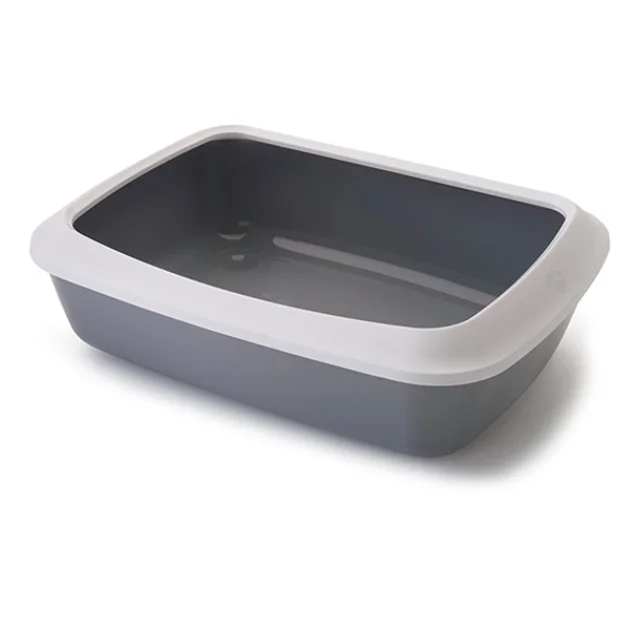 Туалет з бортиком Savic Iriz Cat Litter Tray, для кішок, сірий, 50 × 37 × 13 см