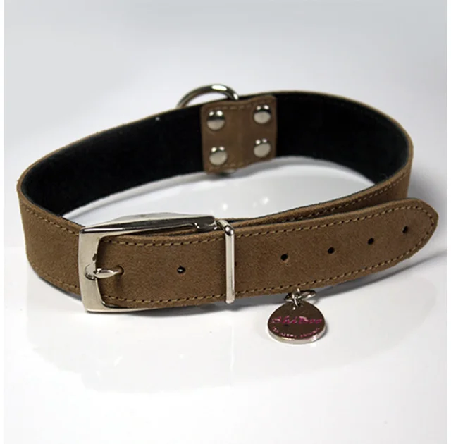 Нашийник Shiboo Suede-30 для собак, горіх, 55 см