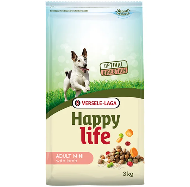 Сухий корм Happy Life Adult Mini with Lamb для собак міні і малих порід, з ягням, 3 кг