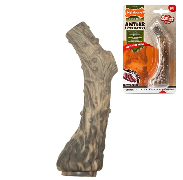 Іграшка жувальна Nylabone Extreme Chew Antler M, смак оленини, для собак до 16 кг