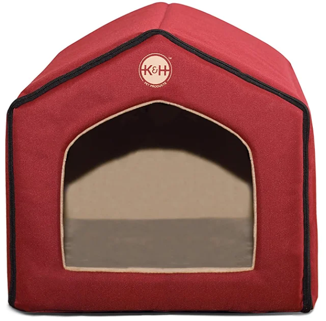 Будиночок K&H Indoor Pet House для котів і собак малих порід, червоний, 41×38×36 см