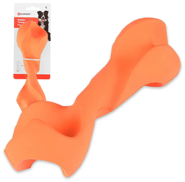 Іграшка Flamingo Rubber Flexo Twisted Dumbbell, для собак, 21 × 7 см