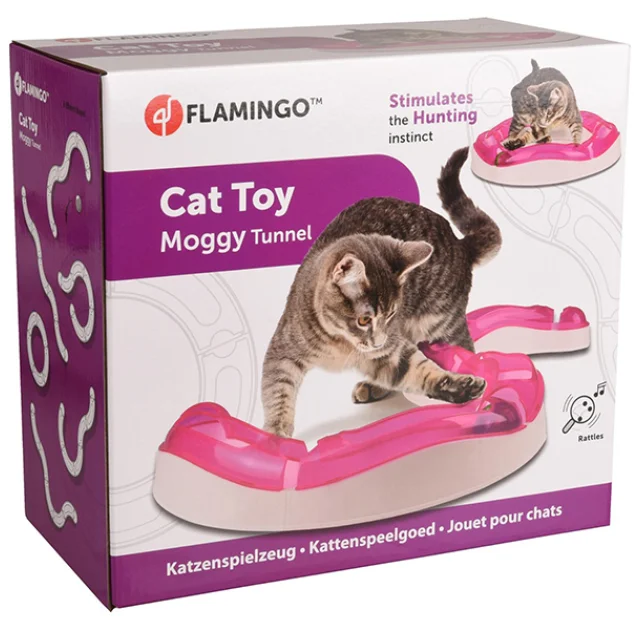 Іграшка інтерактивна Flamingo Moggy Tunnel, для кішок, 39 × 39 × 7.7 см